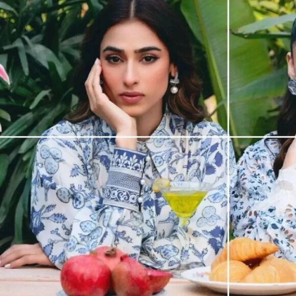 VANYA PAKISTANI DESIGNER AUTHENTIC FLORAL 2 PIECE DRESS COORD SET - Picture 5 of 12